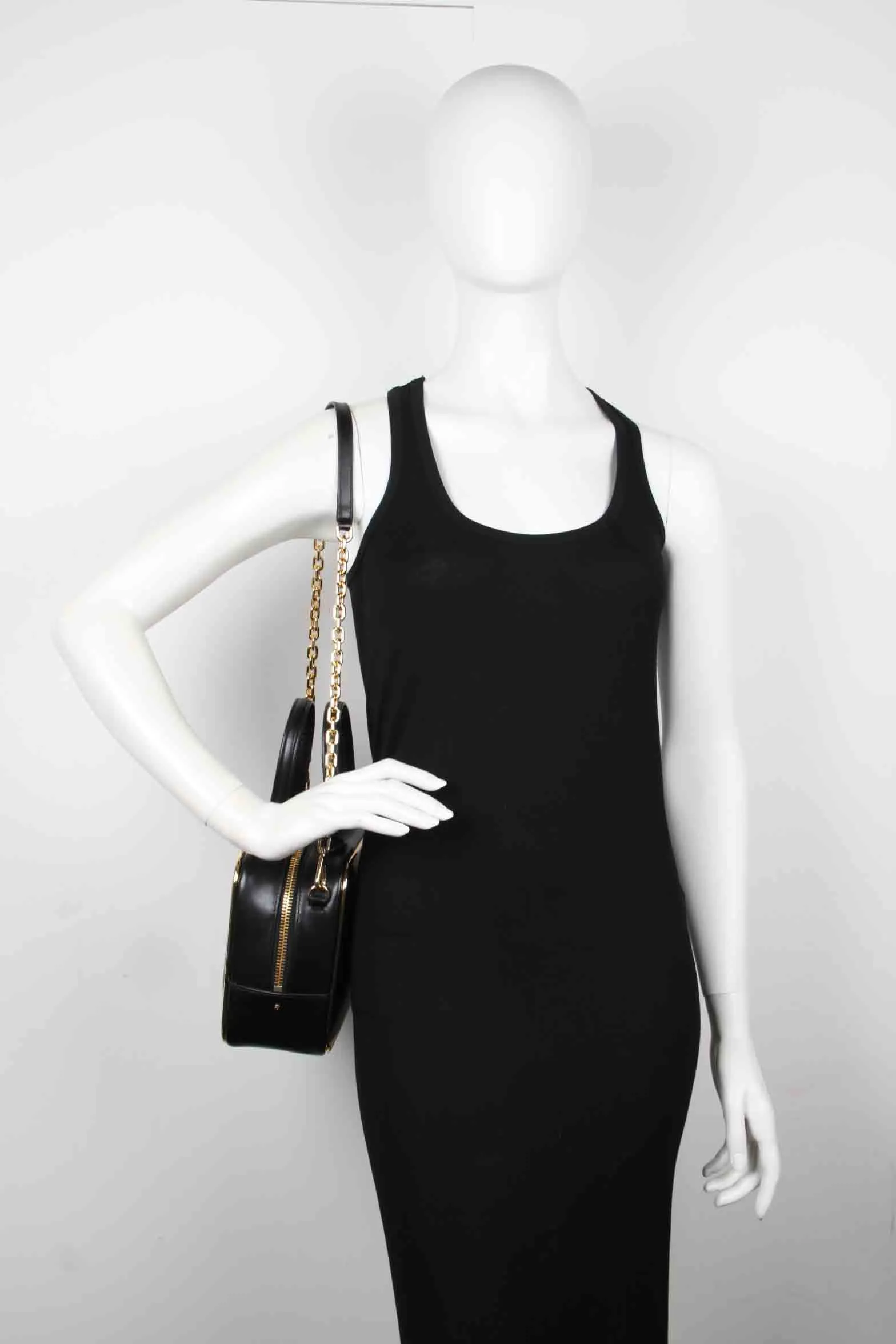 Black/Gold Halo Crossbody Satchel