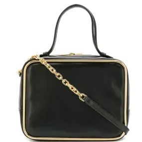 Black/Gold Halo Crossbody Satchel