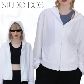 Blended Fabric Street Style Plain Hoodies and Sweatshirts by Studio Doe