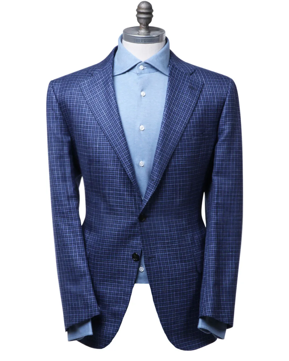 Blue Navy Checkered Sports Jacket