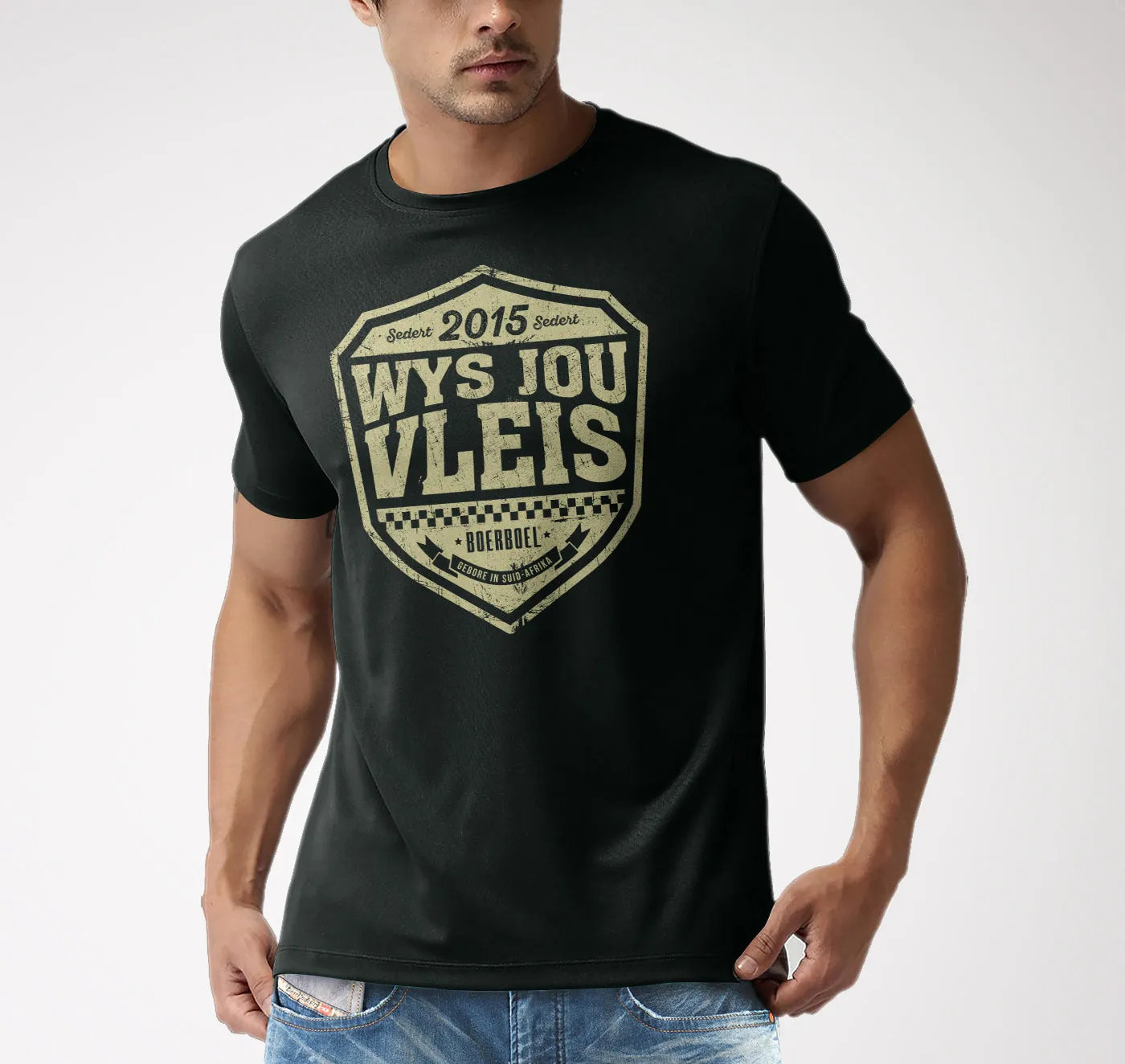 Boerboel cotton t-shirt charcoal print