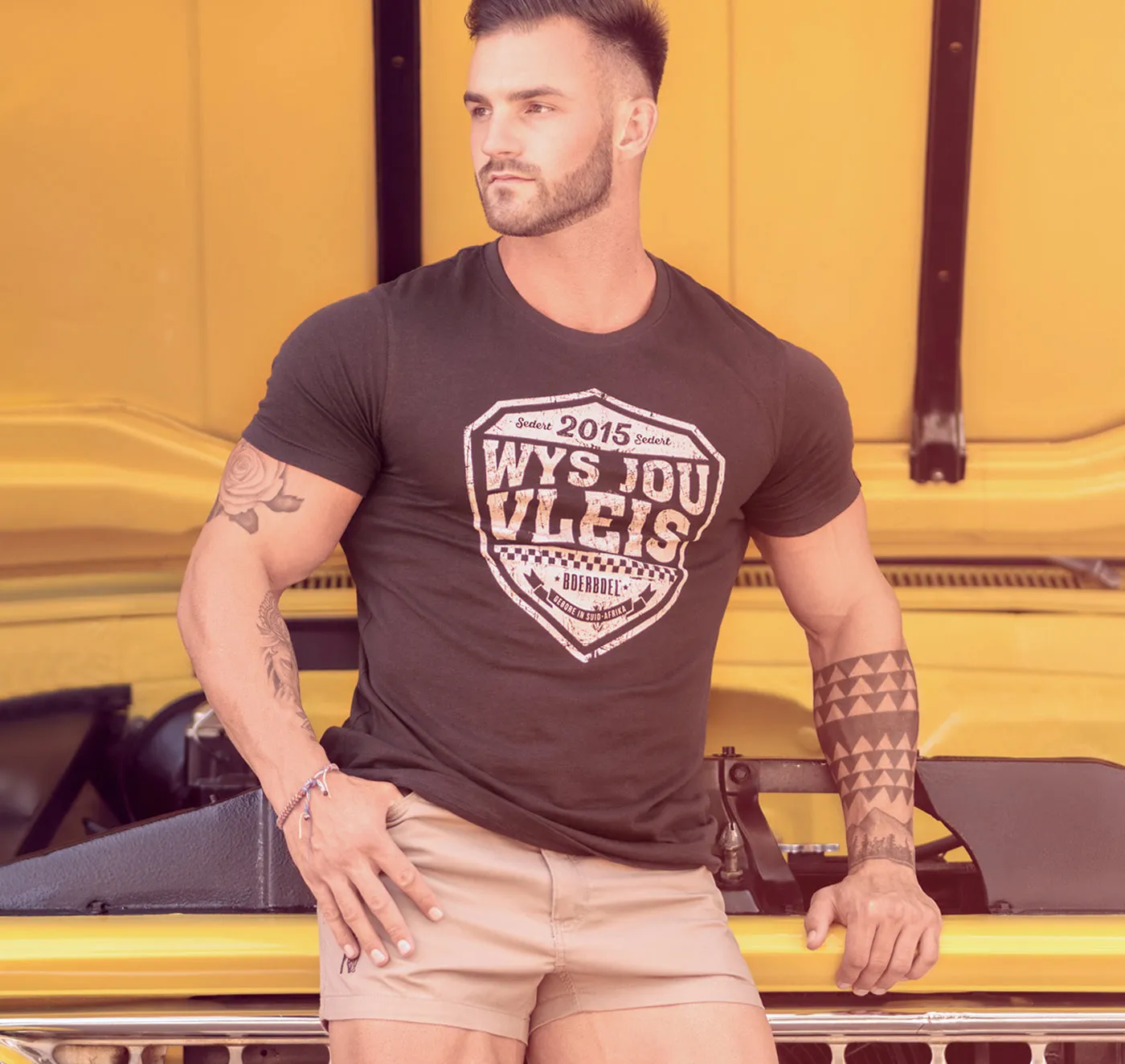 Boerboel cotton t-shirt charcoal print