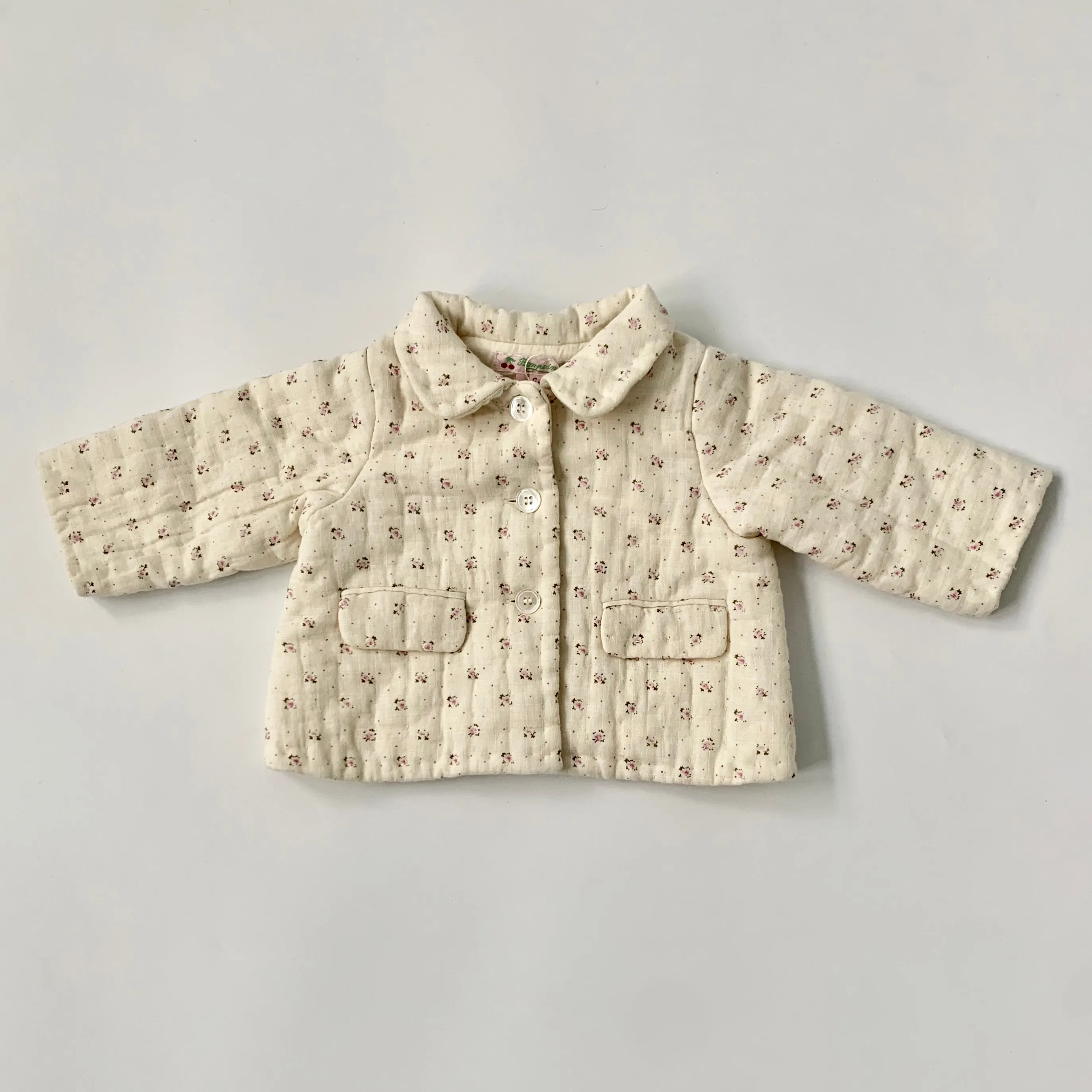 Bonpoint Cream Rose Print Jacket - 6 Months | Brand New