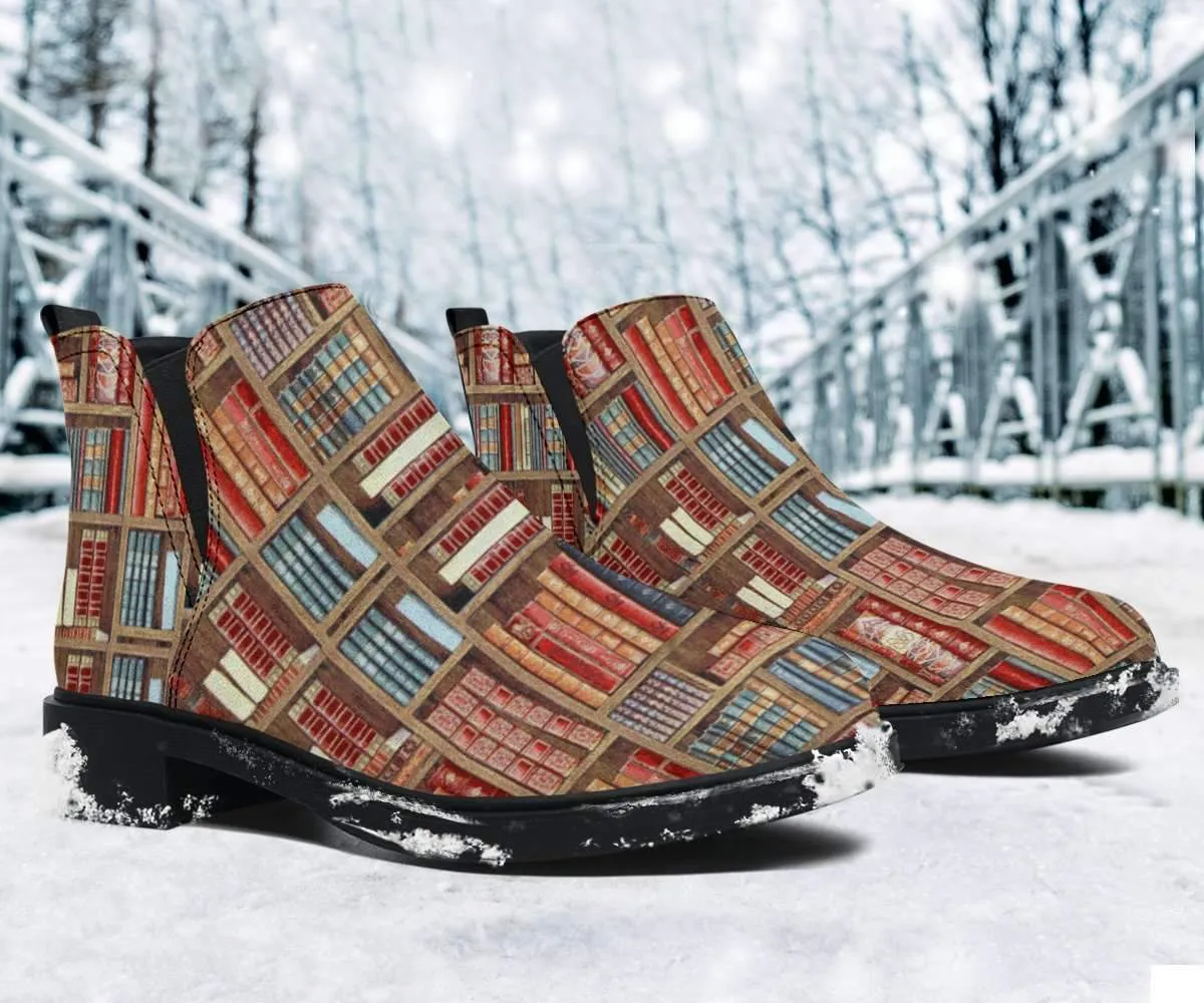 Bookish Pattern Fashion Boots