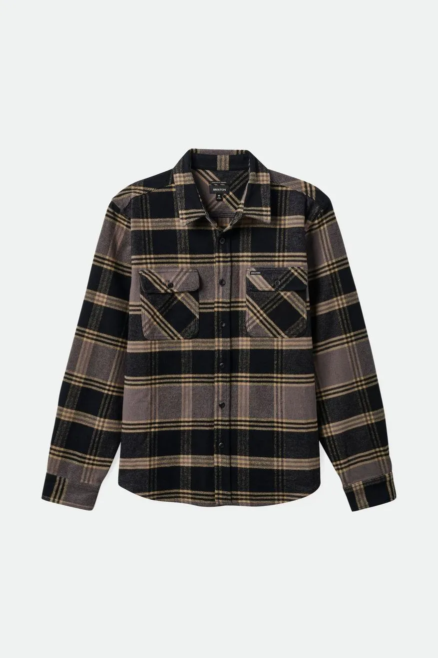 Bowery Heavyweight Flannel Black Beige, Buy Now