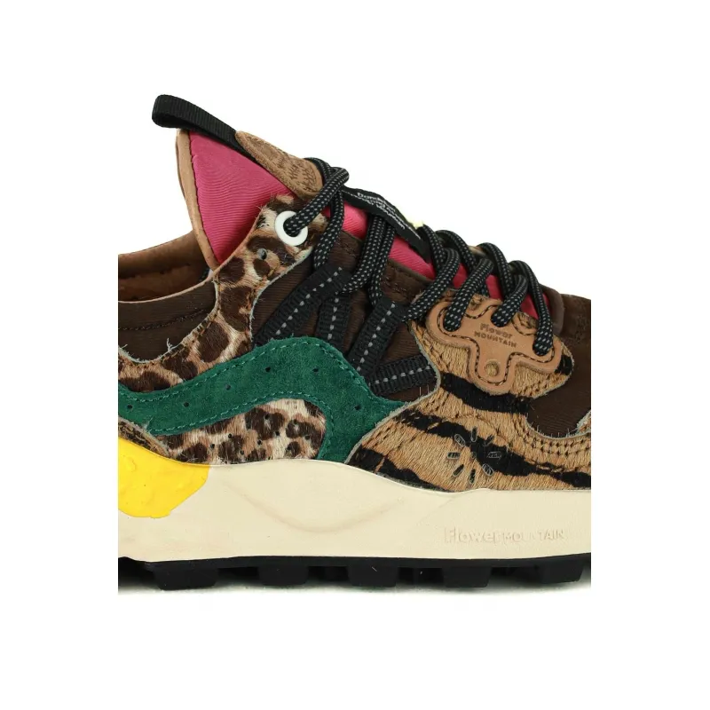 Brown Animal Print Women's Sneakers.