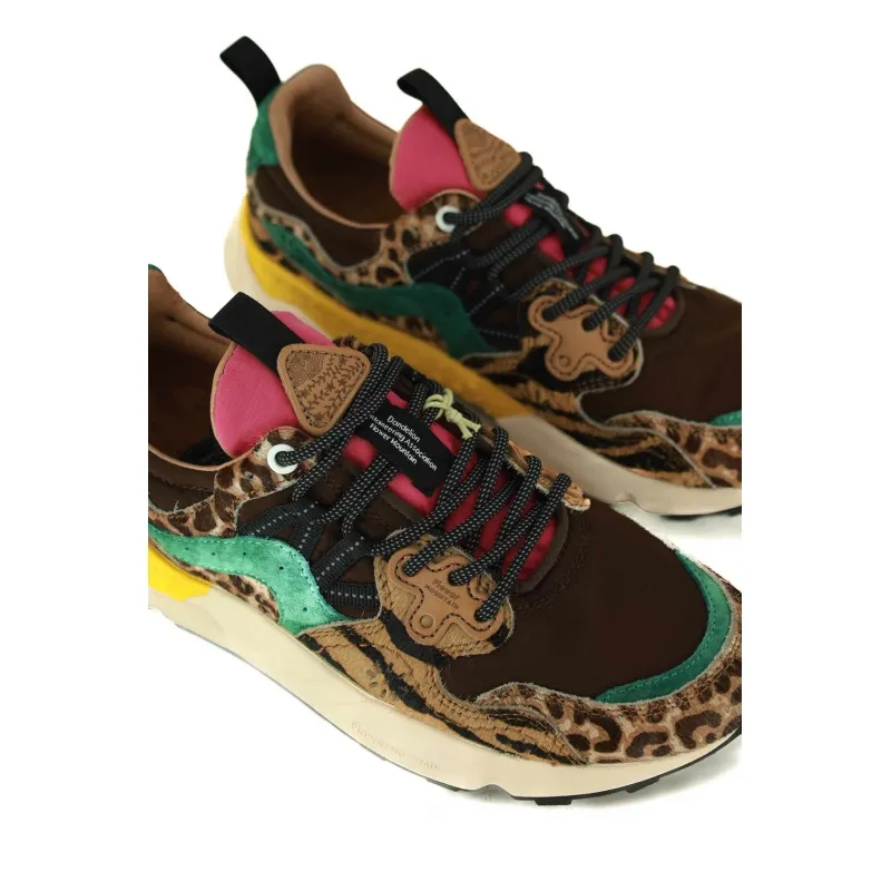 Brown Animal Print Women's Sneakers.