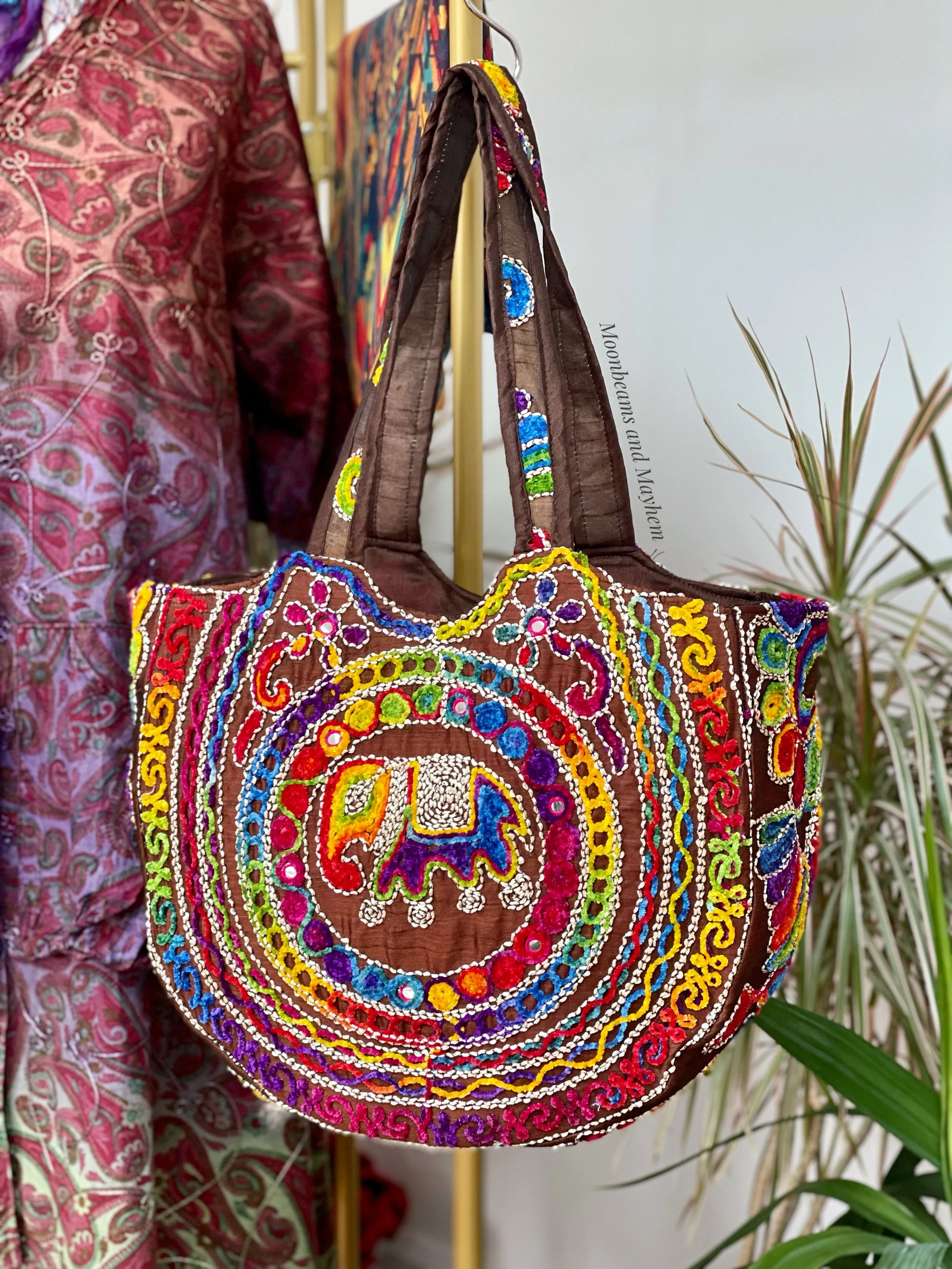 Burnt Umber Indian Shambala Handbag