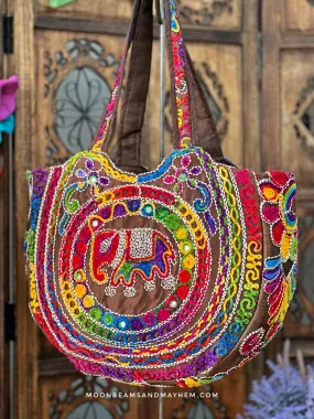 Burnt Umber Indian Shambala Handbag