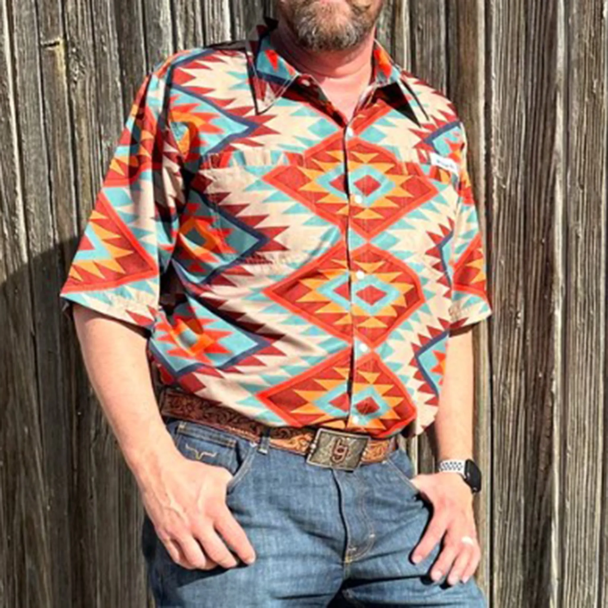 Cactus Alley Aztec Fishing Shirt for Men