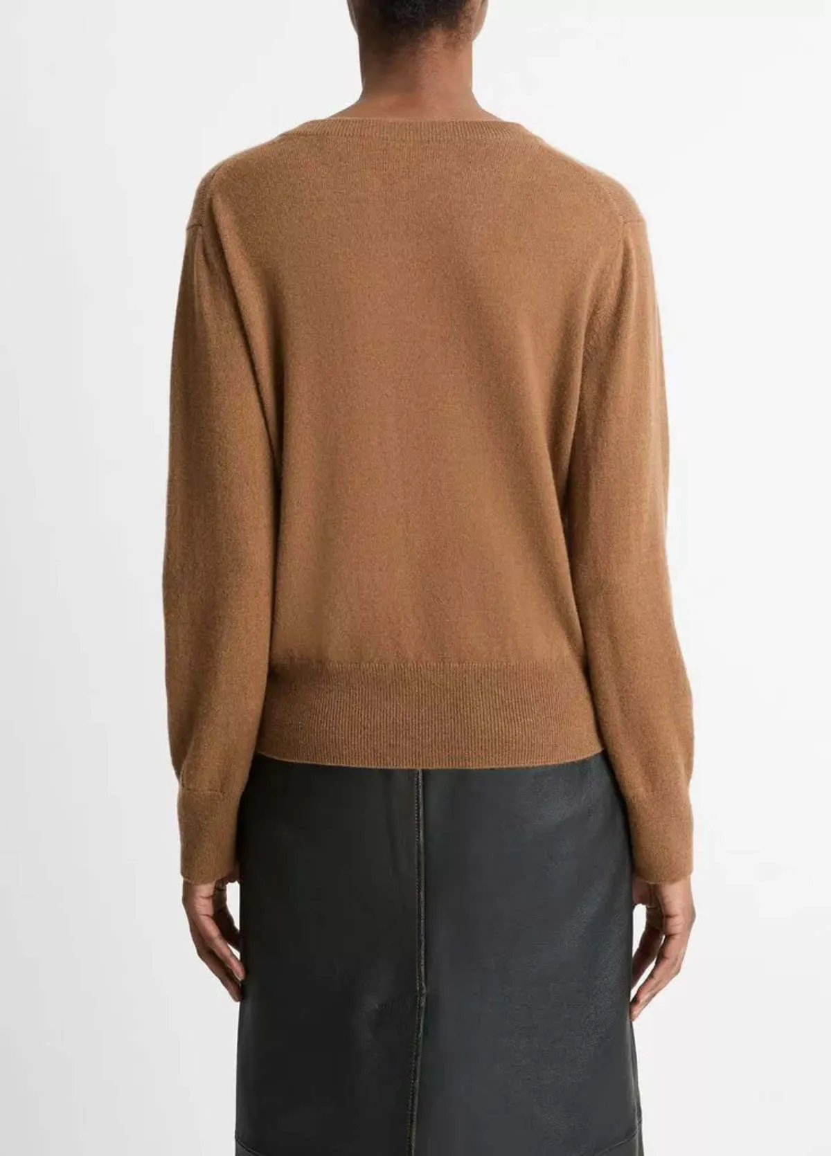 Casual V-Neck Sweater - Almond