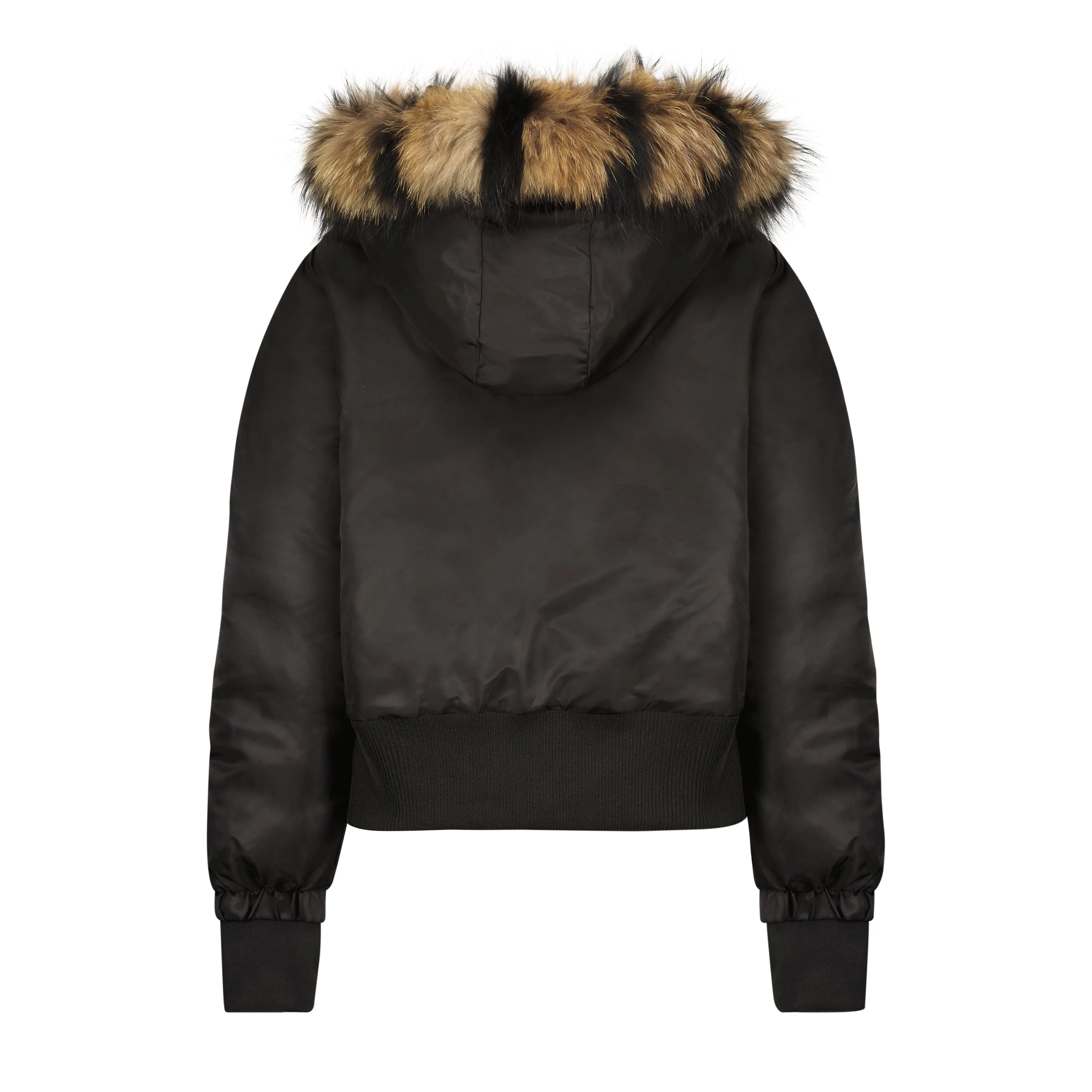 Classic Bomber Jacket with Fur Hood