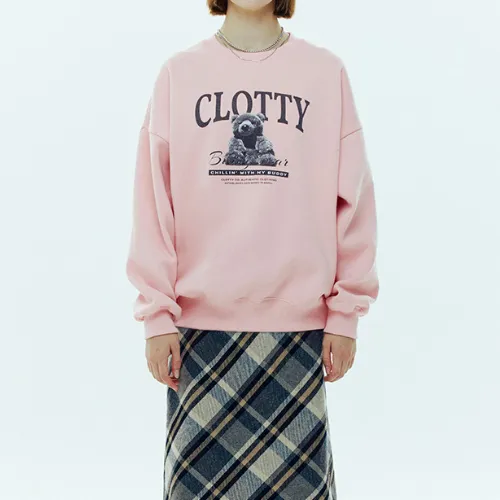 Clotty Long Sleeve Logo Hoodies & Sweatshirts - Unisex Street Style