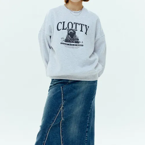 Clotty Long Sleeve Logo Hoodies & Sweatshirts - Unisex Street Style