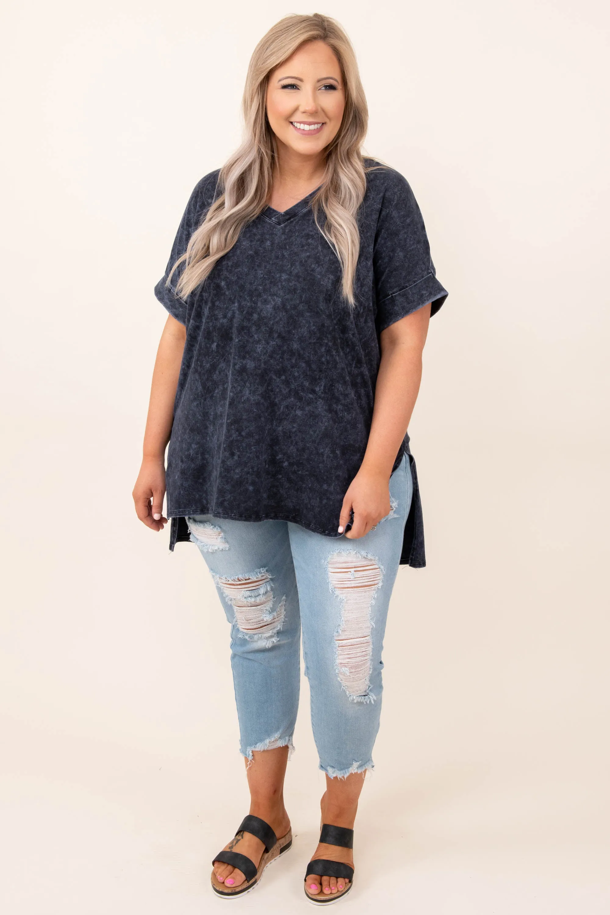 Comfy Travels Top, Blue-Grey Mineral Wash - SEO Result: Comfy Travel Top, Blue Grey Mineral Wash