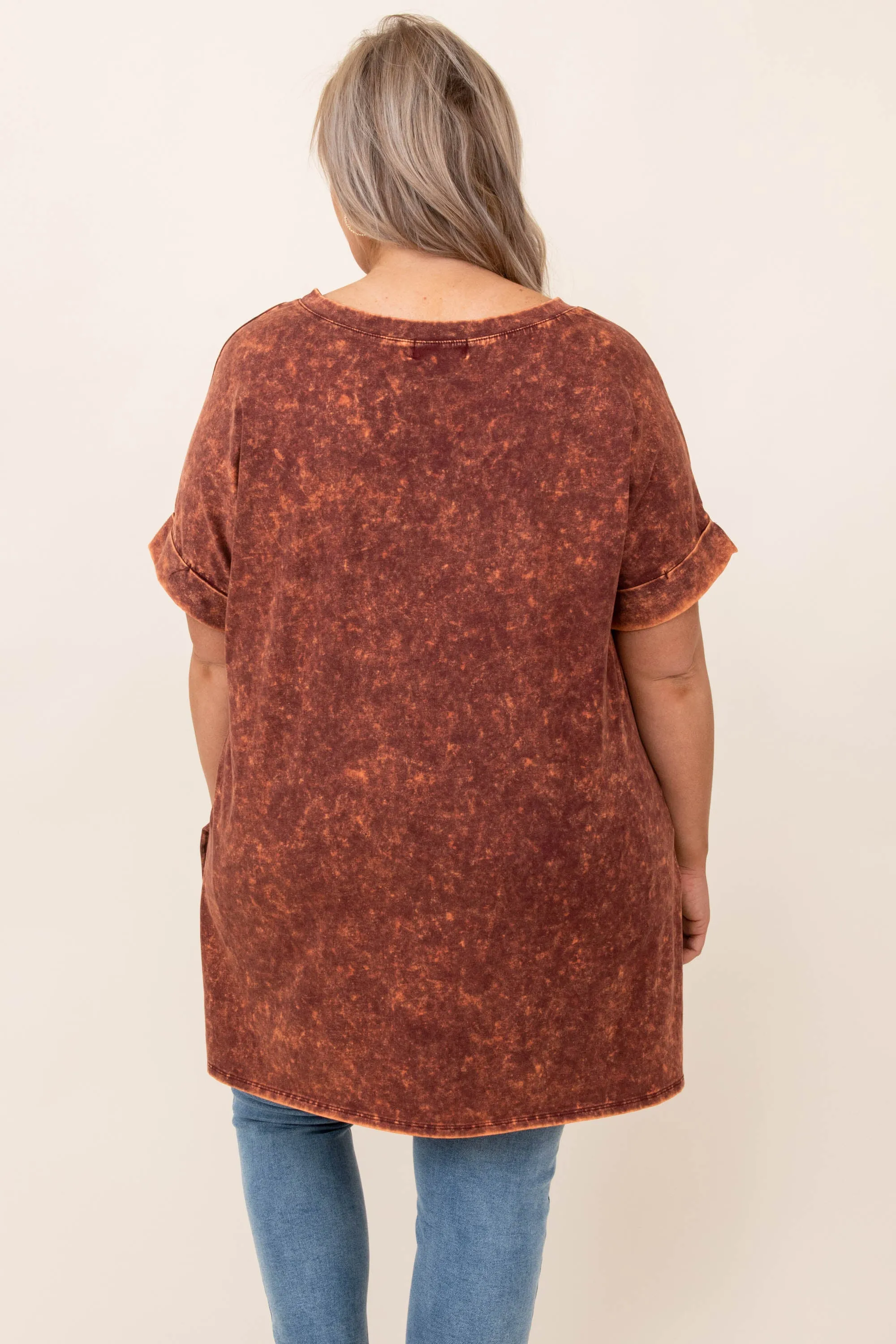 Comfy Travels Top - Persimmon Mineral Wash