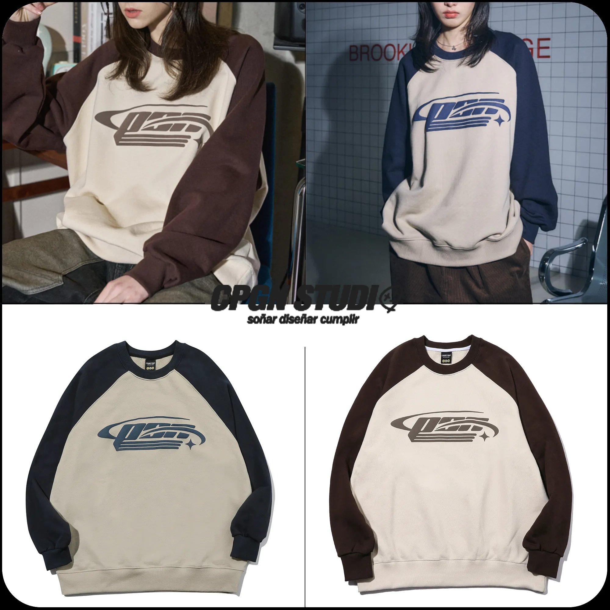 COMPAGNO Shooting Logo Raglan Sweatshirt