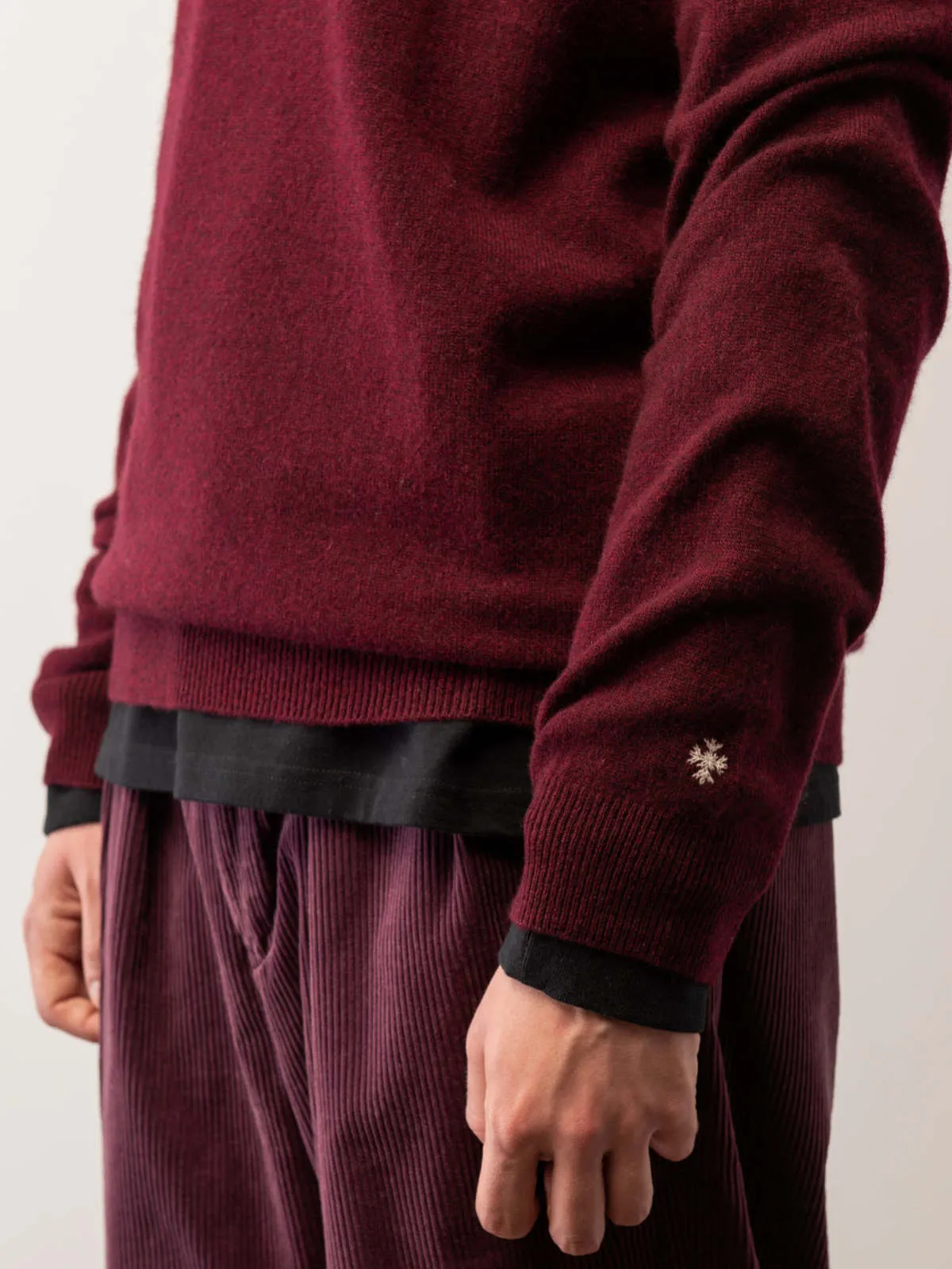 Crew Neck Sweater - Burgundy