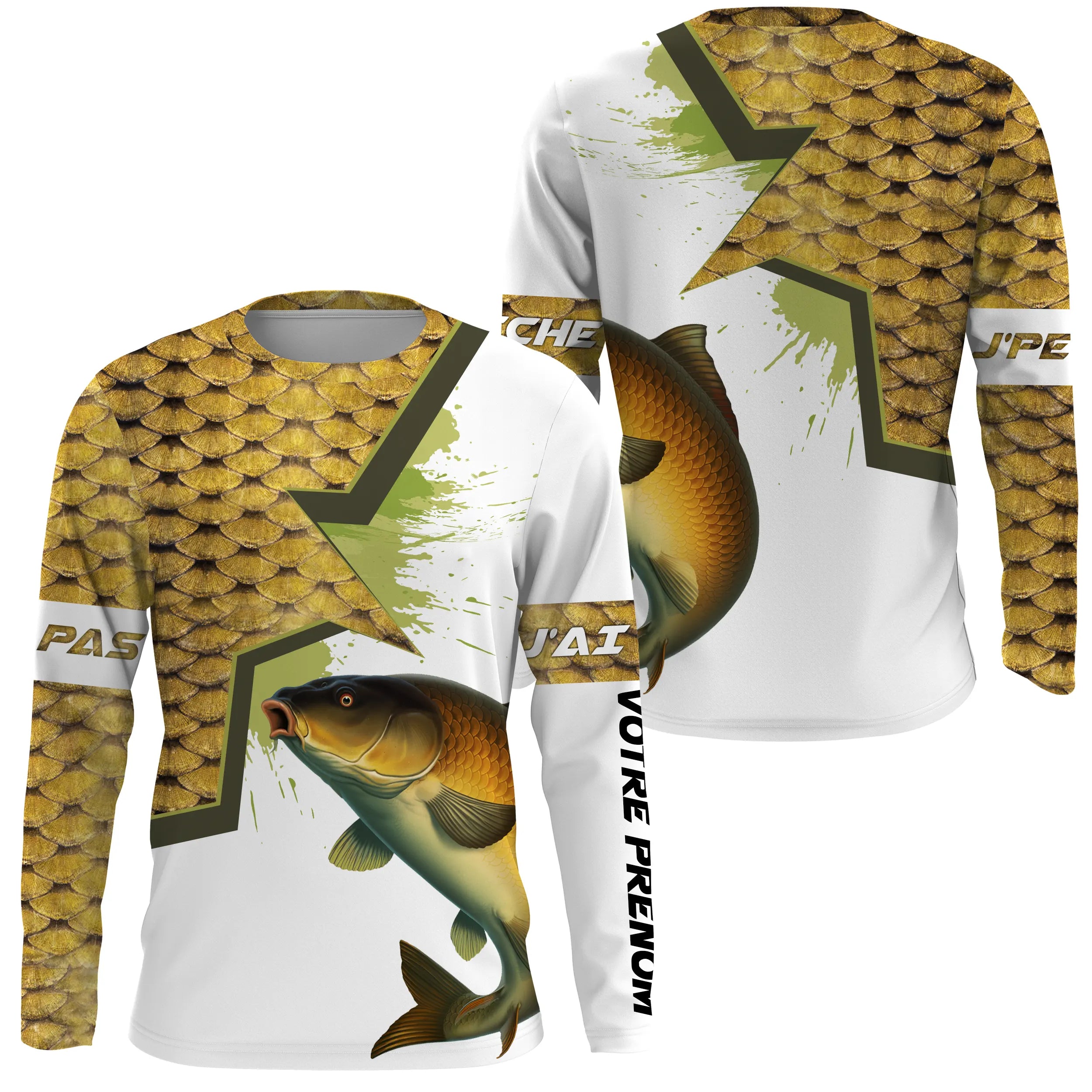 Custom Carp Fishing Anti-UV T-shirt - Original Gift for Anglers