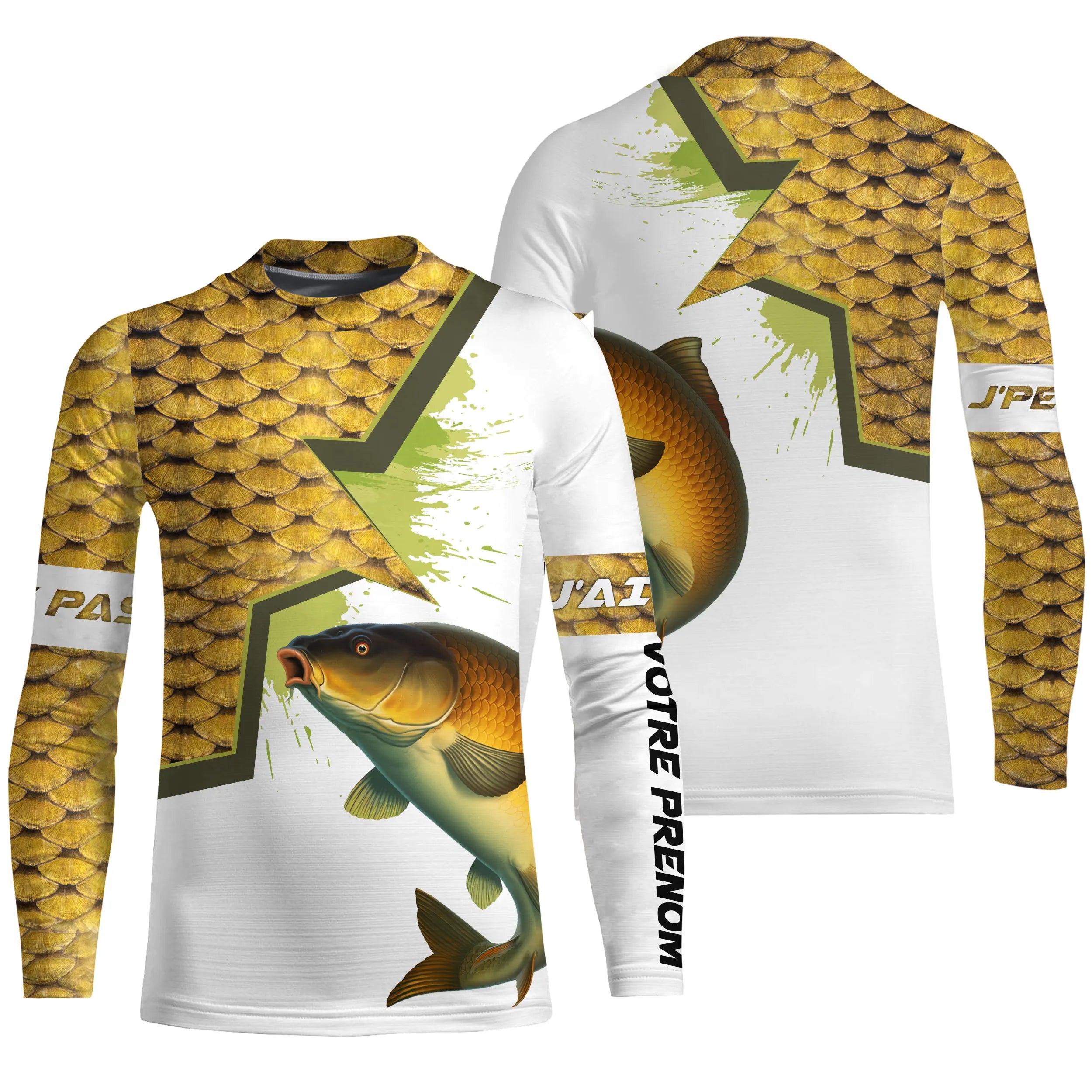 Custom Carp Fishing Anti-UV T-shirt - Original Gift for Anglers