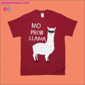 Cute Alpaca T-Shirts - No Prob Llama