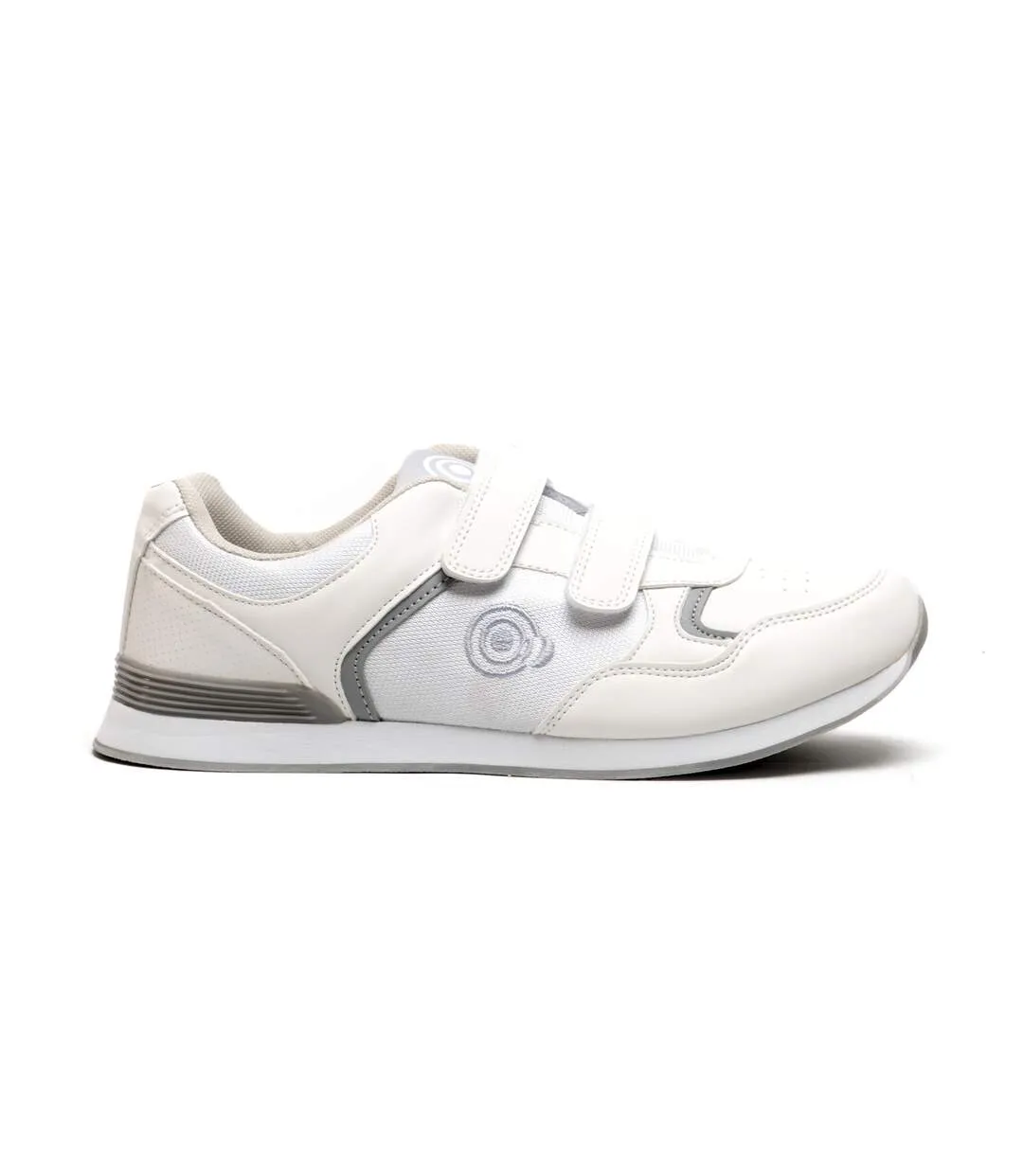 Dek Mens Drive Touch Fastening Trainer-Style Bowling Shoes (White/Grey) - UTDF950