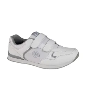 Dek Mens Drive Touch Fastening Trainer-Style Bowling Shoes (White/Grey) - UTDF950