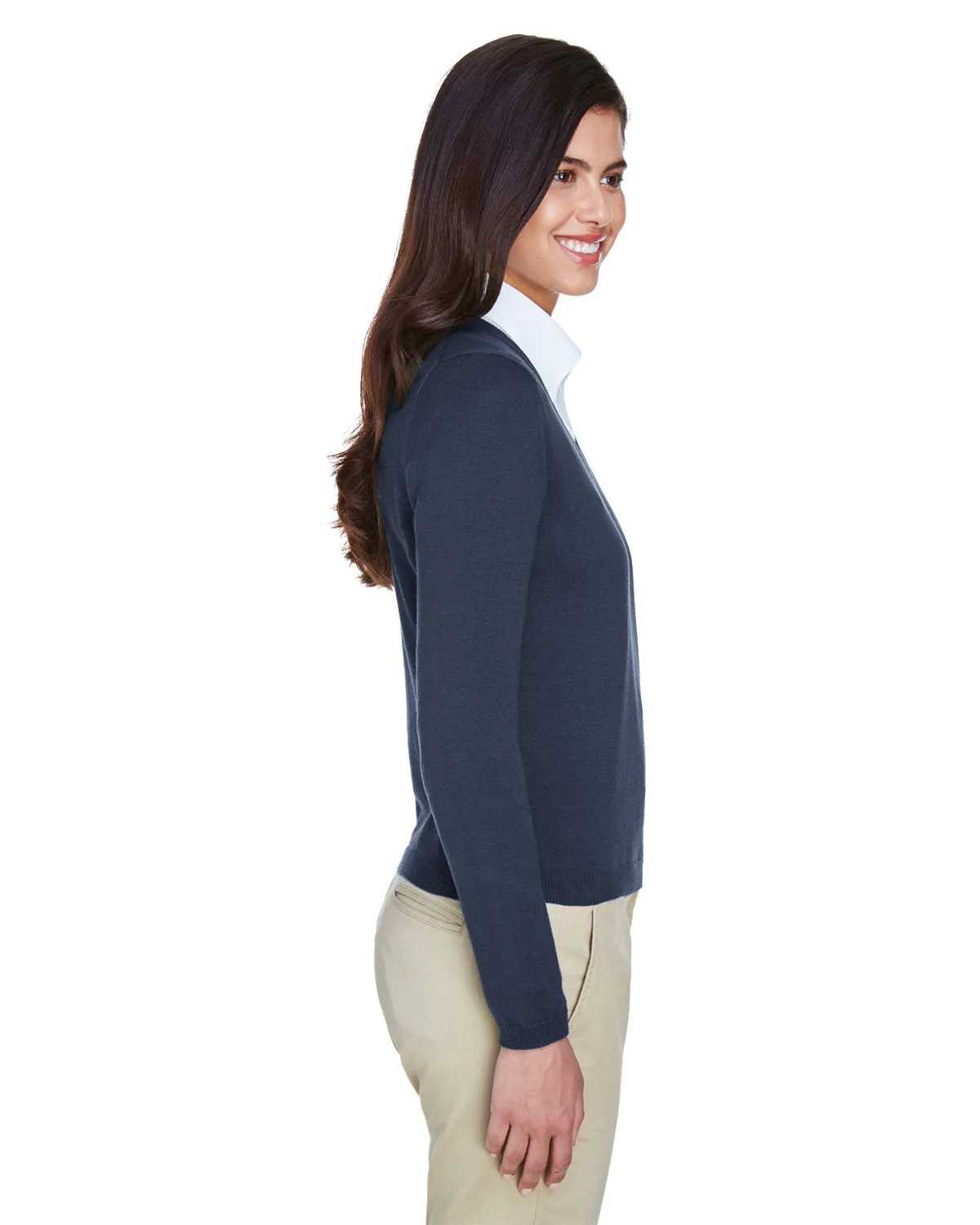 Devon & Jones Ladies V-Neck Sweater