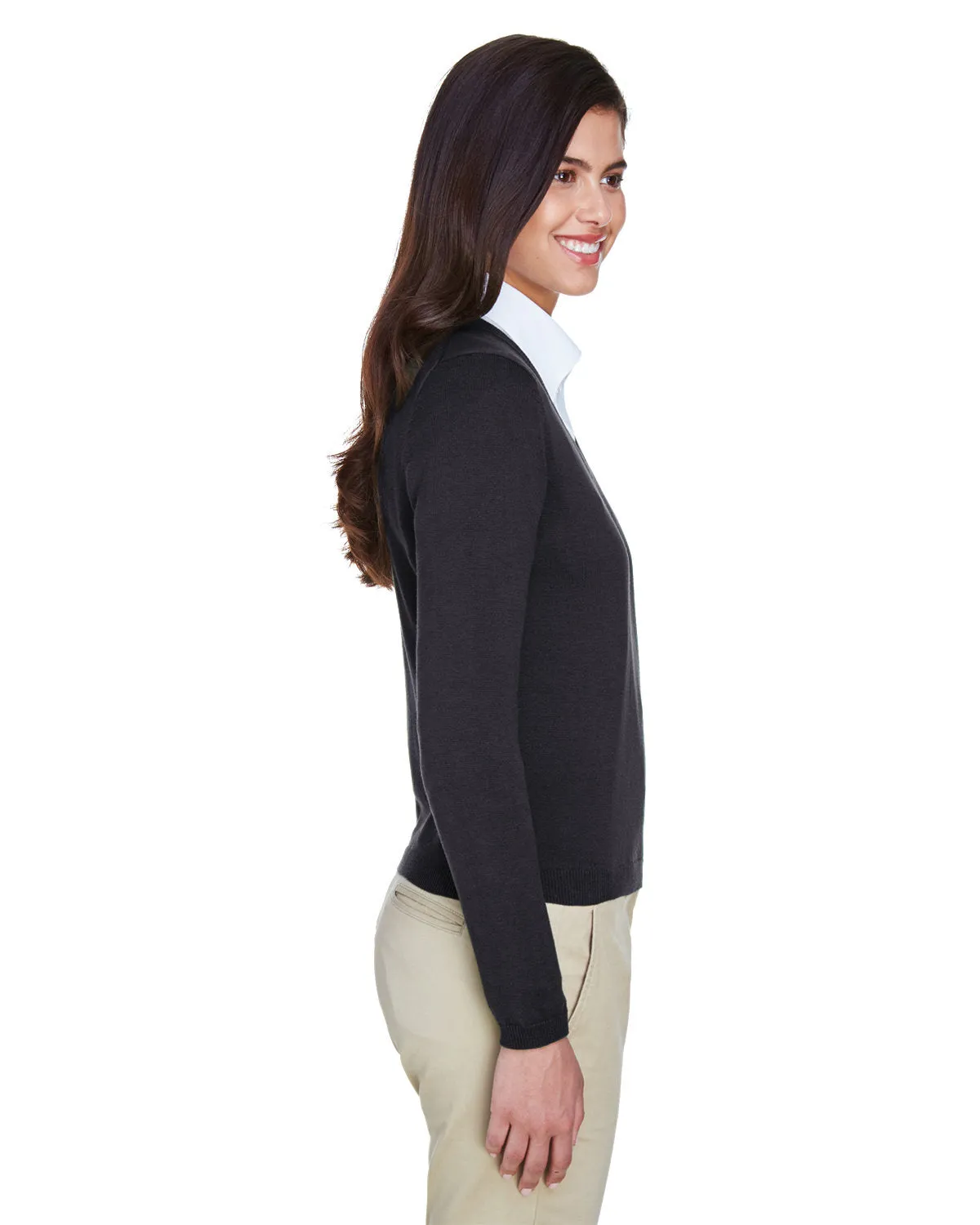 Devon & Jones Ladies V-Neck Sweater