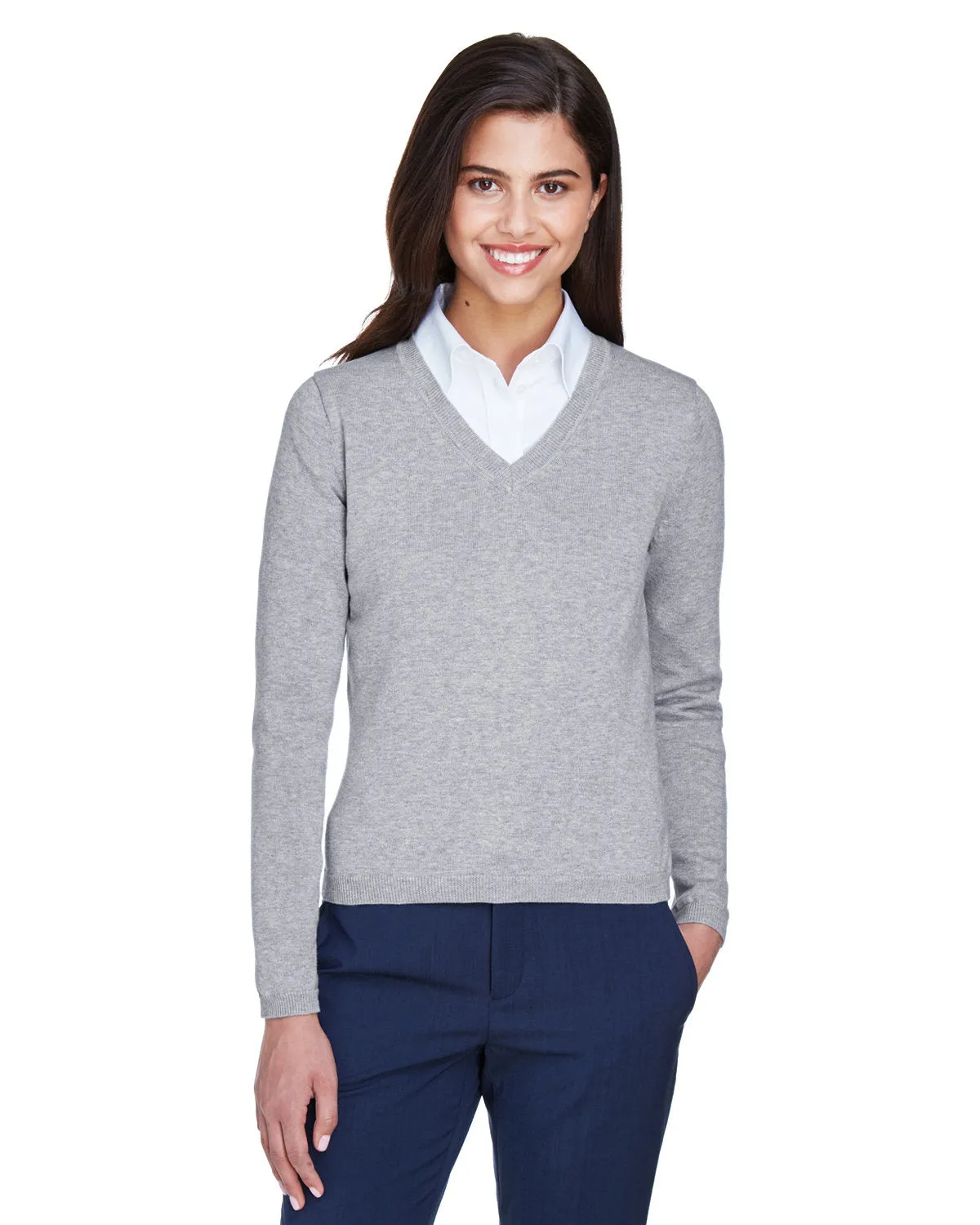 Devon & Jones Ladies V-Neck Sweater