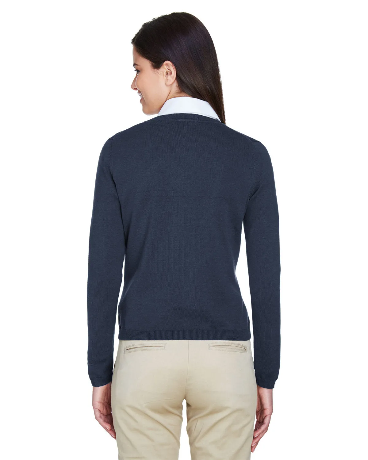 Devon & Jones Ladies V-Neck Sweater