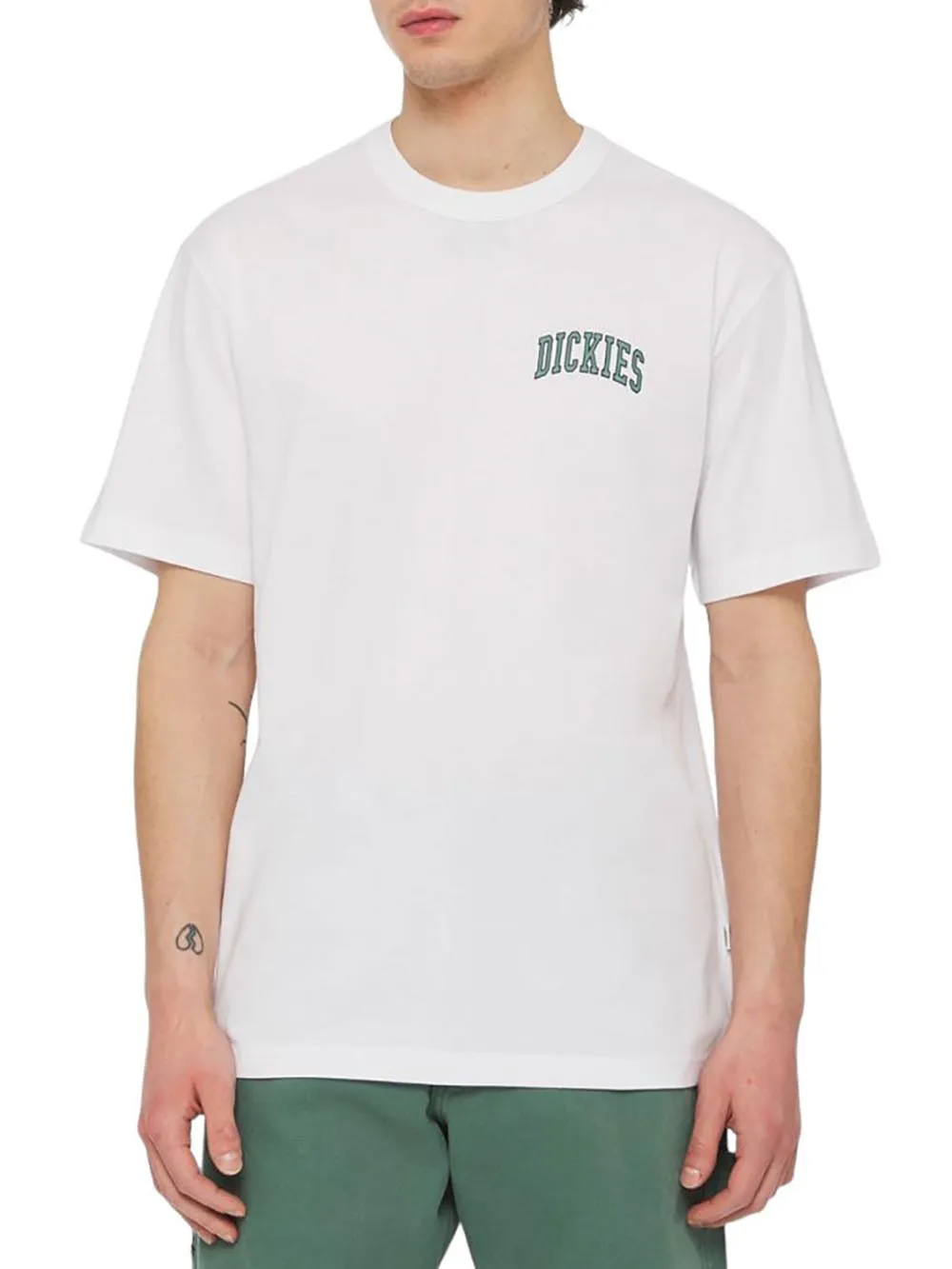 Dickies Uomo Aitkin Chest Dk0a4y8o Bianco T-shirt