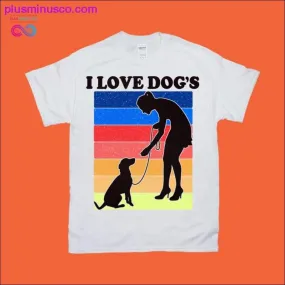 Dog Lover's Vintage Striped T-Shirts | Female Dog Trainer