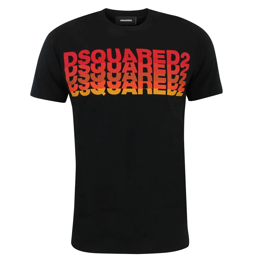 DSQUARED2 - Black Gradient Logo T-Shirt - Buy Now