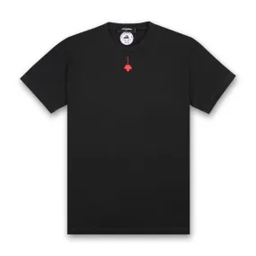 DSQUARED2 - Black T-Shirt with Dot Maple Leaf Design