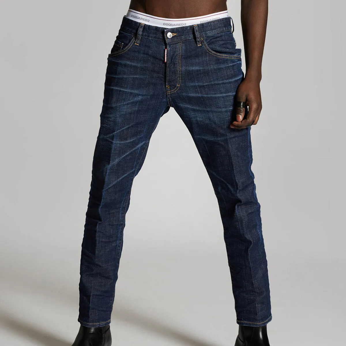 DSQUARED2 - Blue Dark 3 Wash Skater Jeans