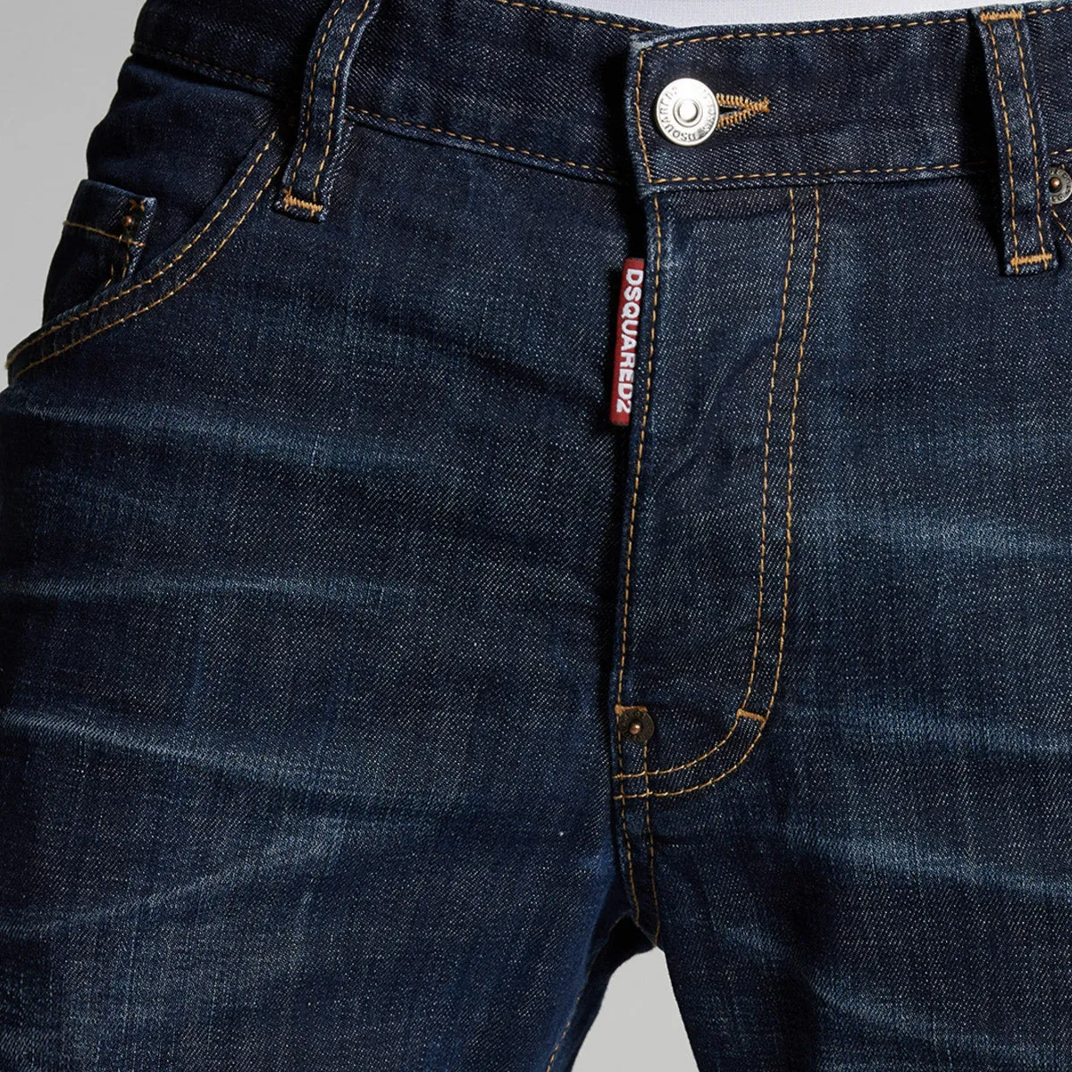 DSQUARED2 - Blue Dark 3 Wash Skater Jeans