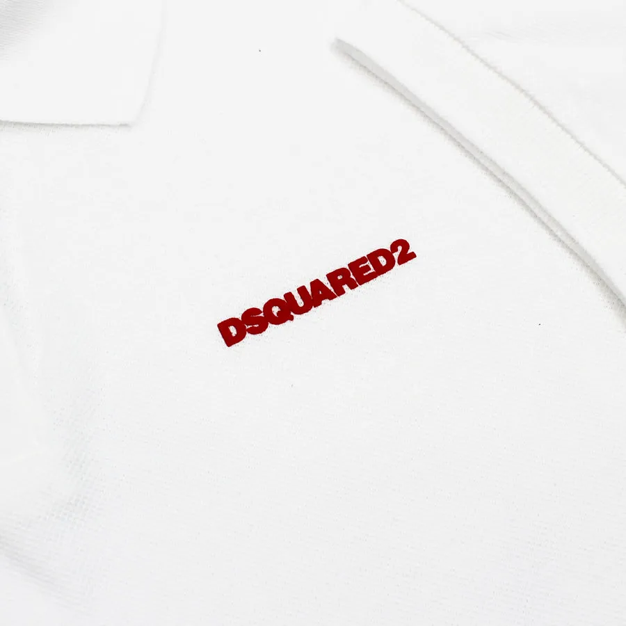 DSQUARED2 Mini Logo Polo Shirt White