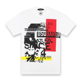 DSQUARED2 Punk Print T-Shirt White