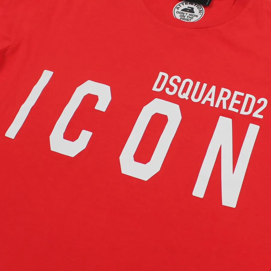 DSQUARED2 Red Icon Logo T-Shirt