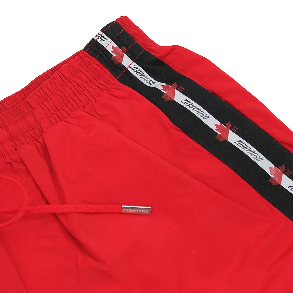 DSQUARED2 Red Leaf Tape Swim Shorts