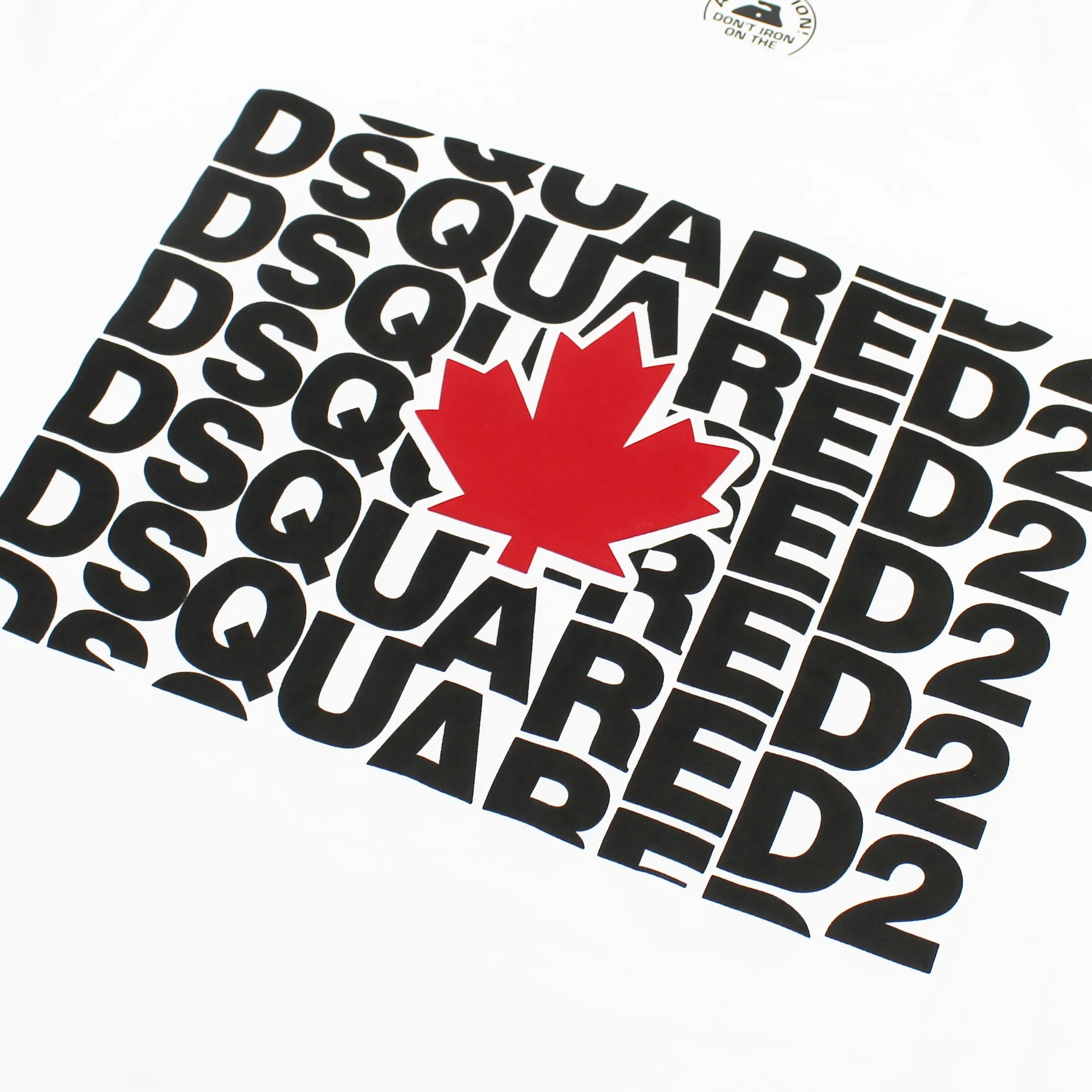 DSQUARED2 White Central Leaf Logo T-Shirt