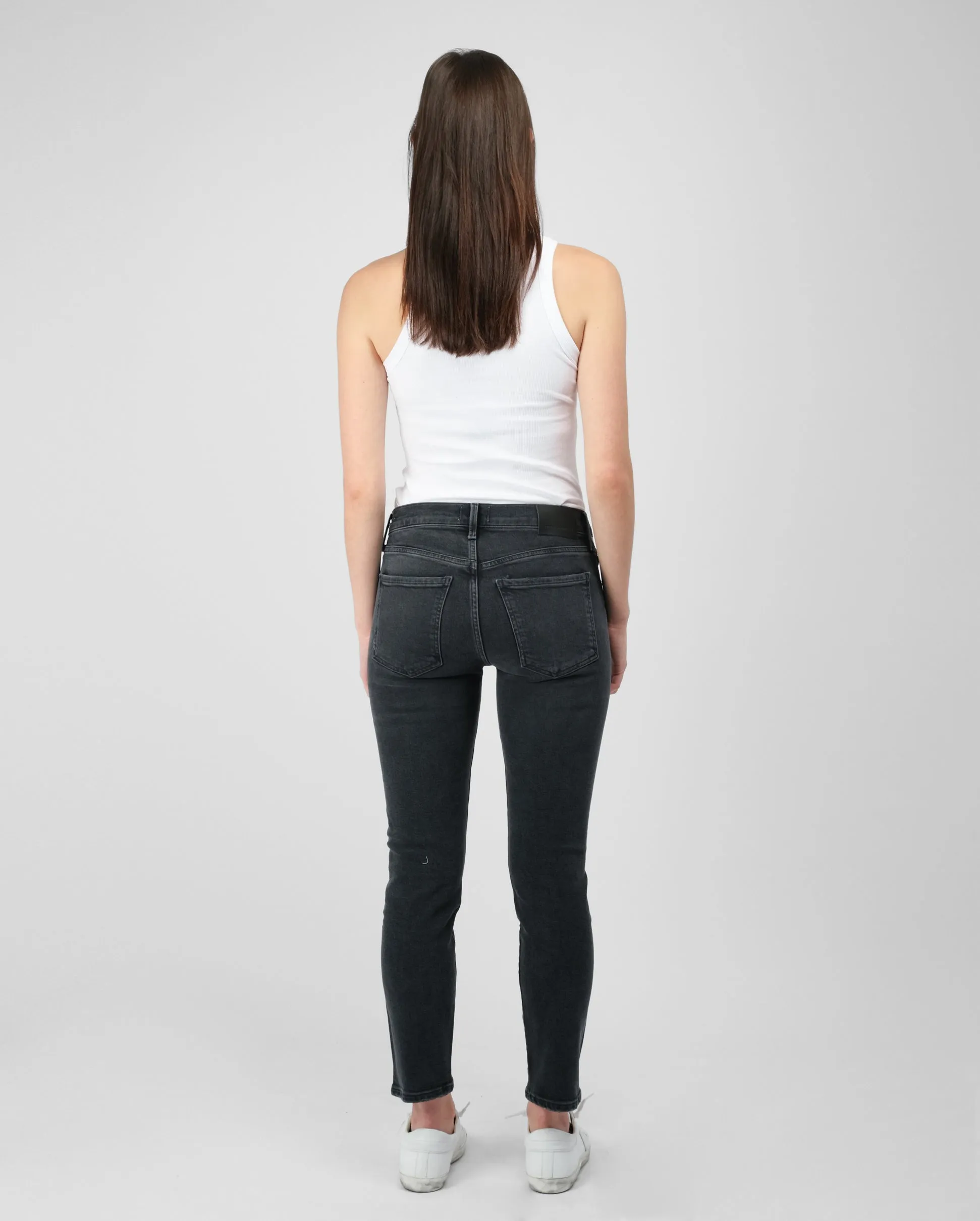 ELLA Slim Crop Pants in Film Noir