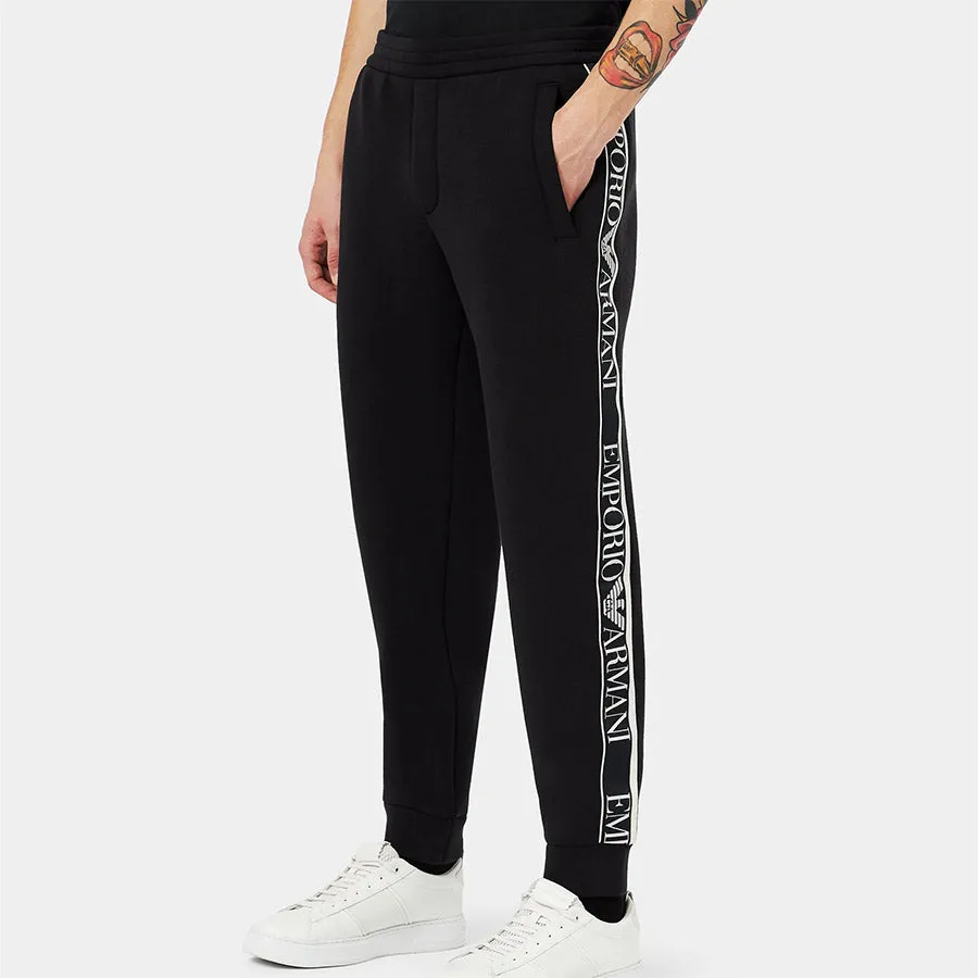 Emporio Armani Black Logo Tape Joggers