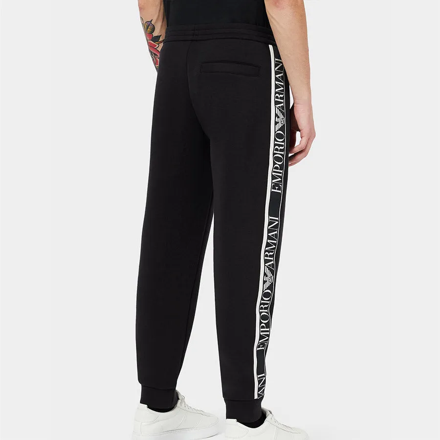 Emporio Armani Black Logo Tape Joggers