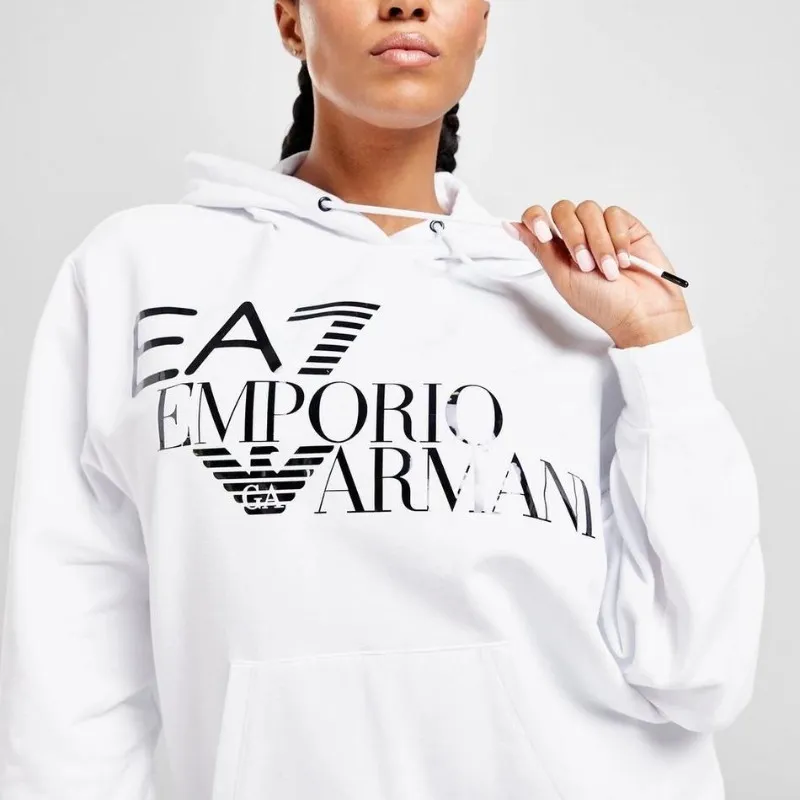 Emporio Armani Long Sleeve Plain Hoodies & Sweatshirts for Street Style