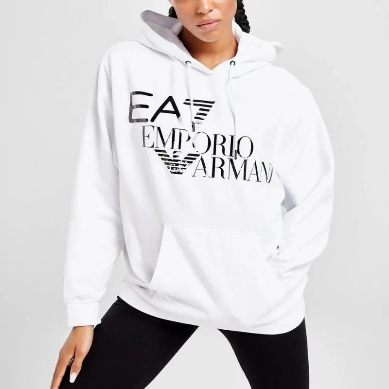 Emporio Armani Long Sleeve Plain Hoodies & Sweatshirts for Street Style