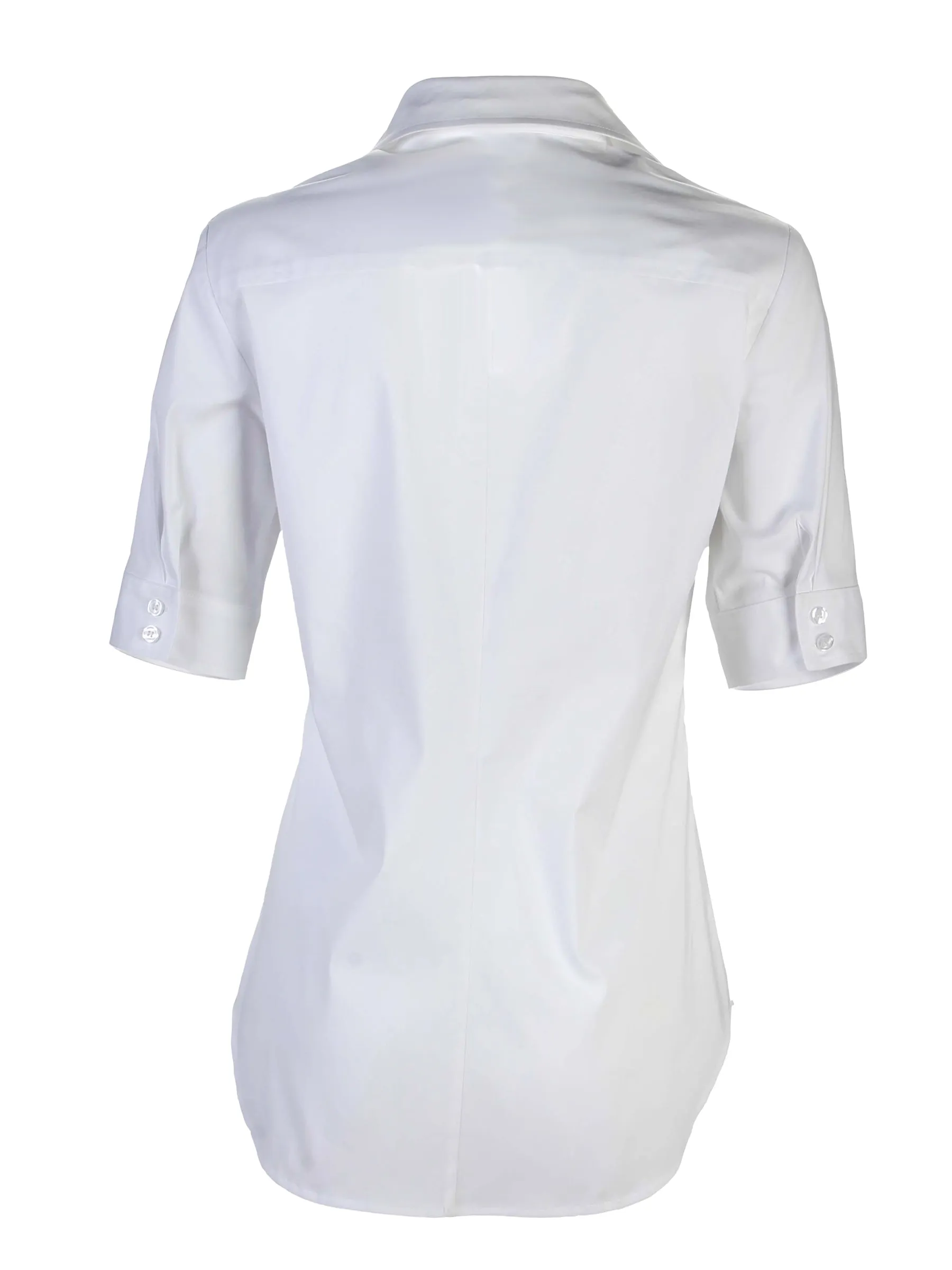 Endora Short Sleeve 1/2 Zip Shirt White - Best deals and discounts available