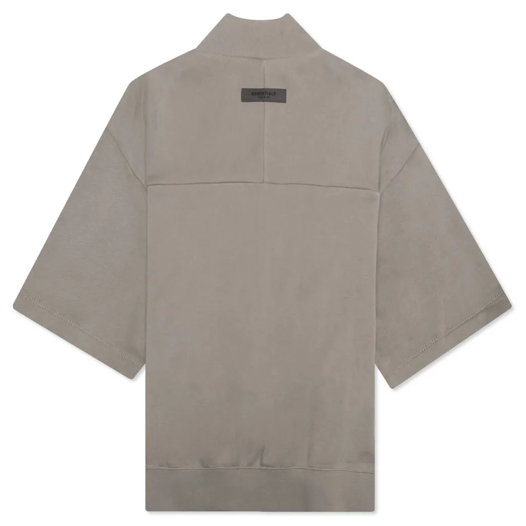 Essentials Children's Short Sleeve Full Zip Jacket - Desert Taupe