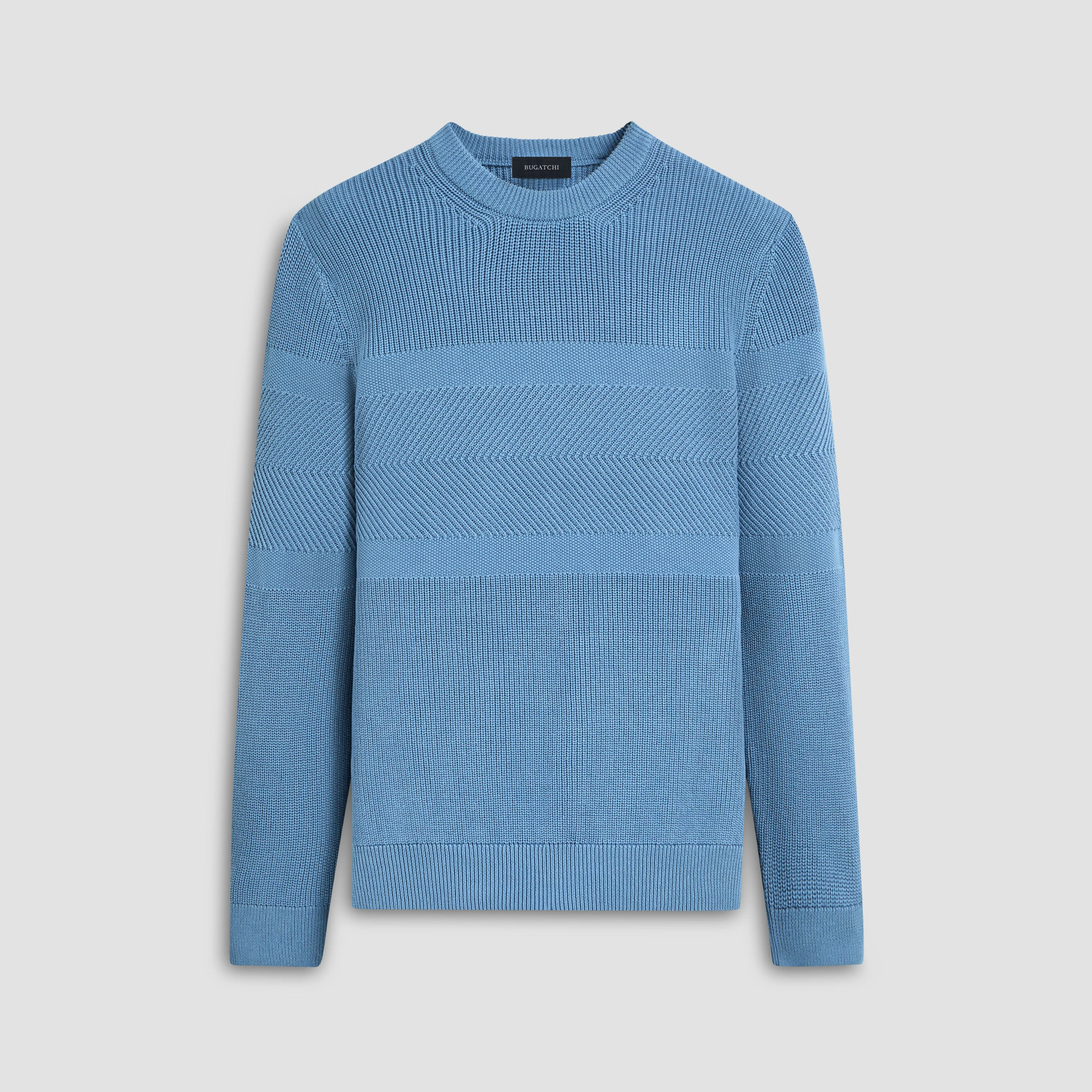 Fisherman Stitch Crew Neck Sweater